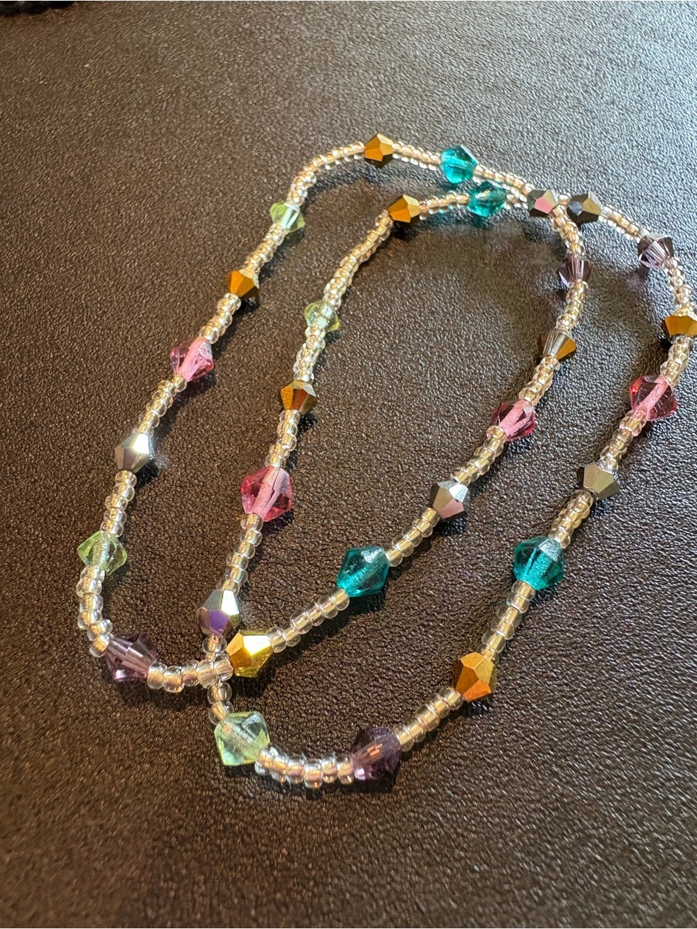 Gold and Multicolor Beaded Stackable Women’s Bracelet Set - Picture 7 of 8